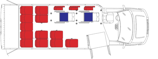 26', 12+6 Passengers, 2 w/c floorplan